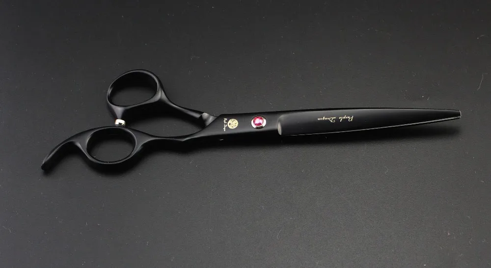Purple dragon 7.0 inch Professional dog grooming Pet dog Scissors sheep shearing machines TRAIHT & THINNING & CURVED 3pcs 1 set (7)
