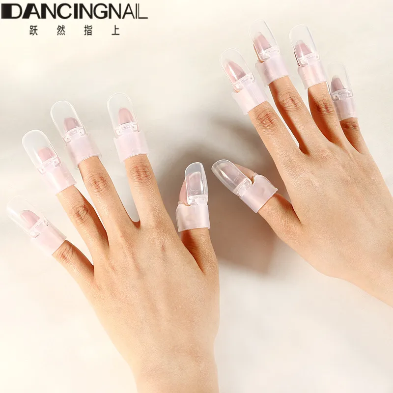 New 10pcs Set Clear Finger Nails Polish Protector Cover Clip Nail New 10pcs Set Clear Finger Nails Polish Protector Cover Clip Nail Art Design Tips Shield Tools Diy Manicure Beauty Tool 2018 In Equipment From