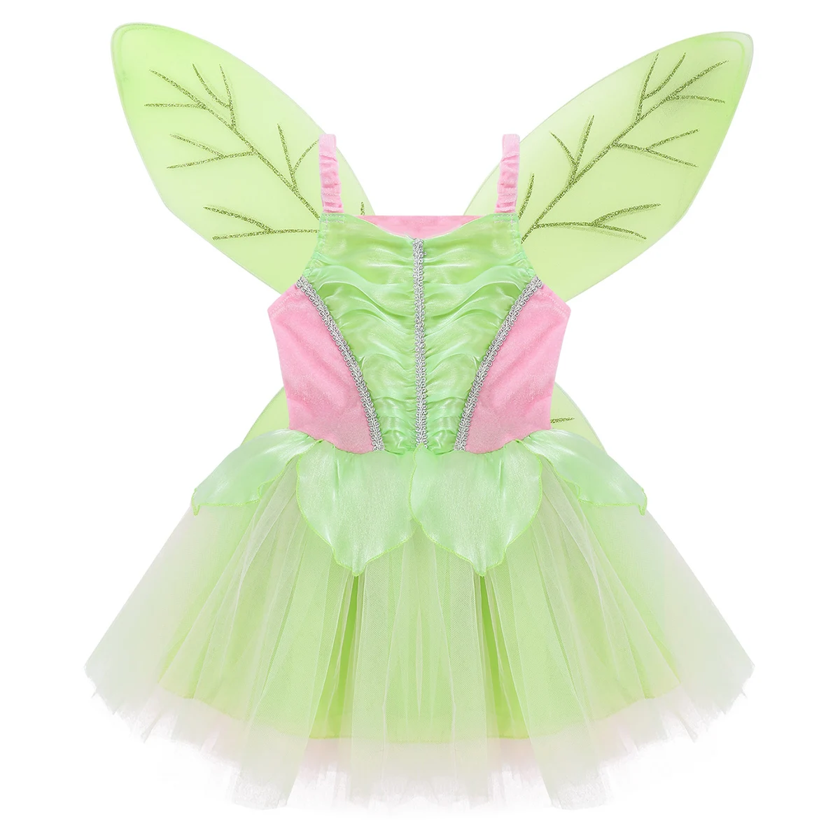 Детский сказочный костюм для девочек платье принцессы Сетчатое платье с блестящими крыльями, костюм для Хеллоуина, вечерние Детские костюмы для косплея