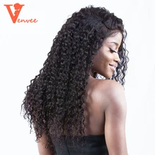 13X6 Deep Part Lace Front Human Hair Wigs Pre Plucked 130% Density Brazilian Curly Hair Wig Natural Hair Venvee Hair Remy