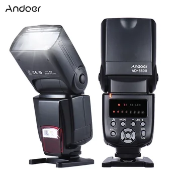 

Andoer AD-560Ⅱ Universal Flash Speedlite On-camera Flash GN50 w/ Adjustable LED Fill Light for Canon Nikon Olympus Pentax DSLR Cameras