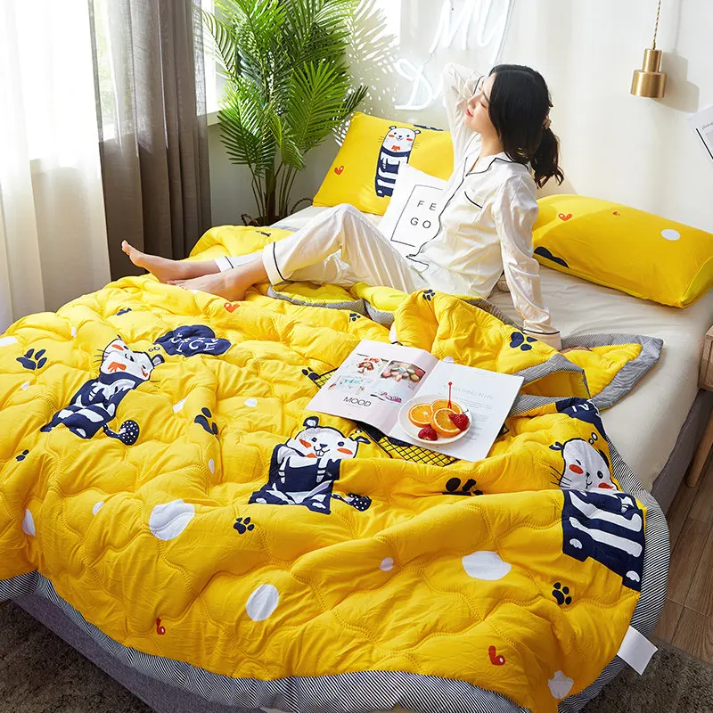 Моющийся Кондиционер Летняя кроватка Стёганое одеяло постельные принадлежности Одеяла для взрослых детей Твин-квин Размер выкидывает Лето Air Comfoter - Цвет: Quilt-8