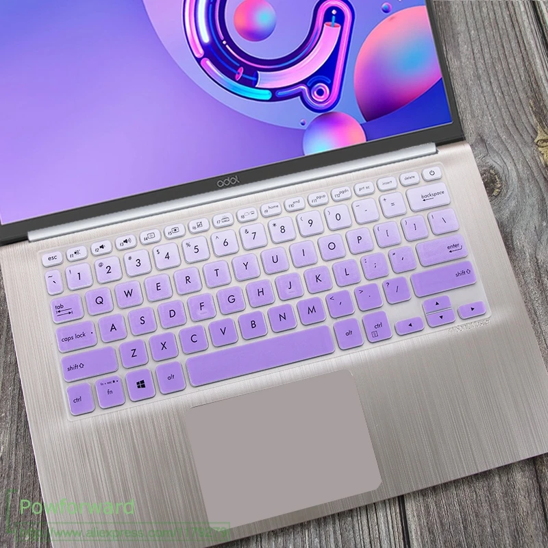 Силиконовая защита для клавиатуры ноутбука кожного покрова для ASUS Vivobook S14 S430UN S430FN S430F S430U S430FA S430 S для детей 12-14 дюймов - Цвет: fadepurple