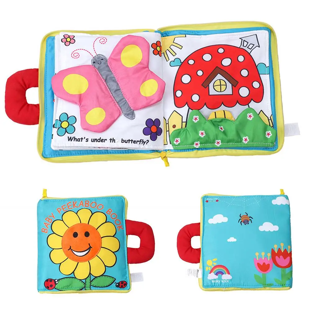 Livro de Pano do Bebê do Miúdo Carrinho de Cognição Desenvolvimento da Educação Novo da Chegada Squeak Brinquedo Bonito Macio Infantil Precoce Livro 2 Online shopping