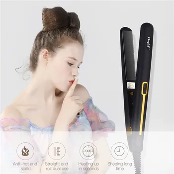 

2in1 Mini Professional Portable Hair Curler Hair Straightener Constant Flat Iron Hairs Straightening Corrugated Iron Styling Too
