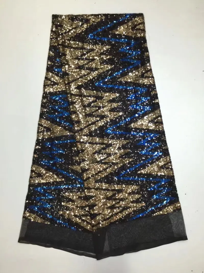 

New fashion French net lace fabric,African sequins mesh lace fabric high quality for party dress 5yards/lot