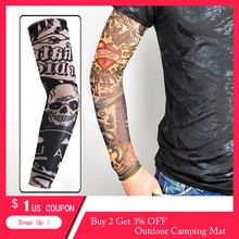 Горячий нарукавник с татуировкой теплый унисекс на открытом воздухе Временная Мода накладная татуировка на руку набор солнцезащитный ледяной рукав