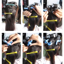 Лот бигуди Makers Мягкая пена Бенди Твист 10 pcsCurls DIY укладки волос Ролики Инструмент для Для женщин аксессуары