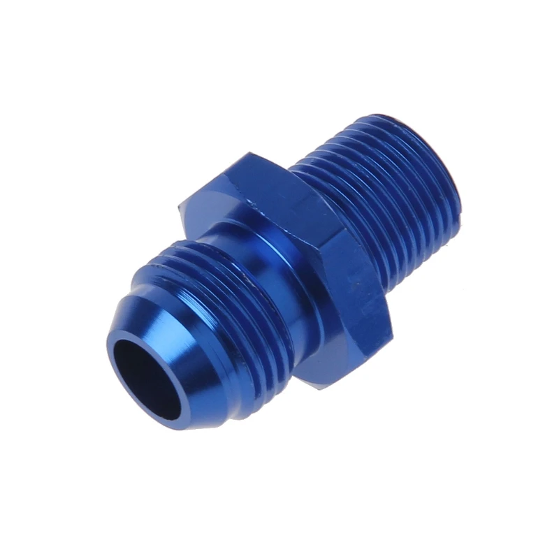 

1PC Male AN8 To 3/8'' NPT Thread Aluminum Straight Adapter Pipe Fuel Oil Fitting