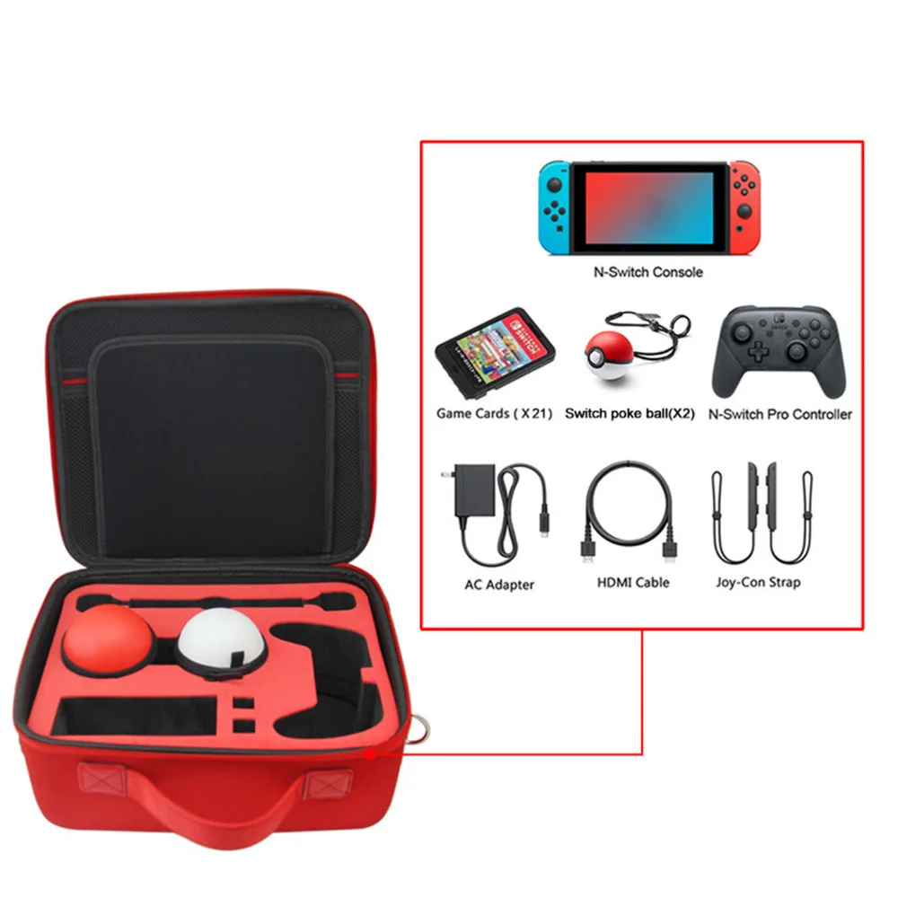 Портативный молния сумки чехол для переноски для nintendo переключатель НС Poke Ball плюс сумка для хранения путешествия Водонепроницаемый сумки для игровых приставок