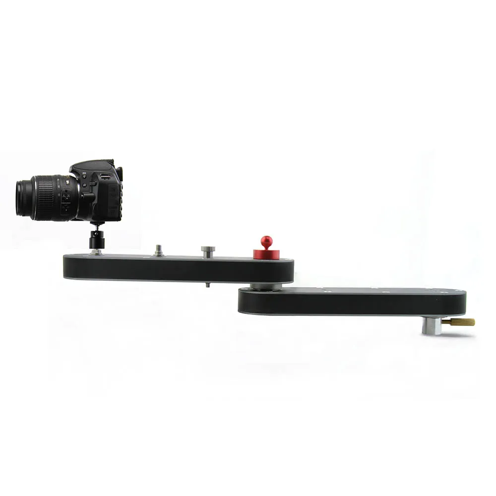  Camera Slider Rail Track Dolly with Panning and Linear Motion Extends Up to 4x Distance for DSLR Ca