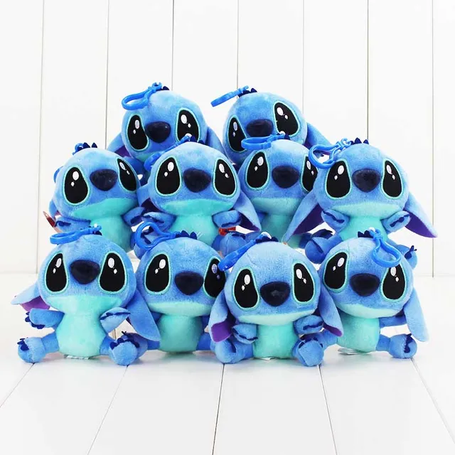 10pcs/lot 4"10cm Lilo & Stitch Plush Toy Doll with Hook Soft Stuffed