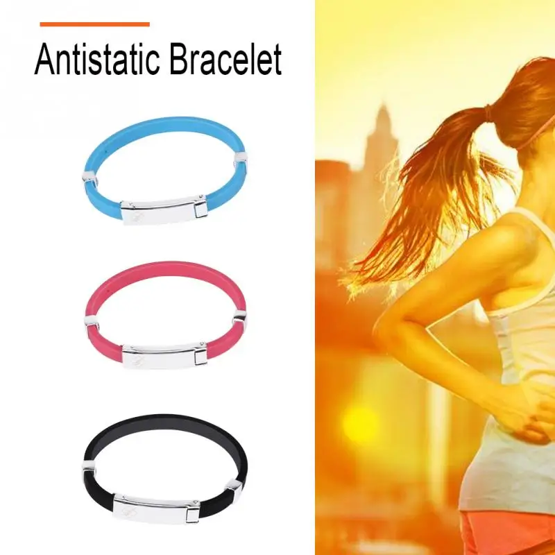 

Hologram Bracelet Anion Bracelet Antistatic Band Anti Static Wrist Strap Care Wristband Silicone Bracelet