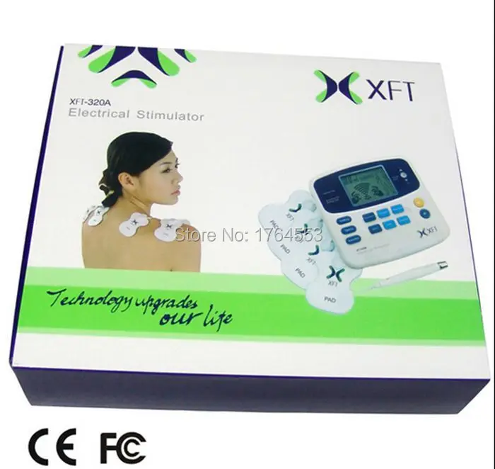 Dual Tens Machine Digital Massage XFT-320A +4 Pads+ Accupuncture Pen Low Frequency Therapeutic Stimulator Body Slimming Massager-3