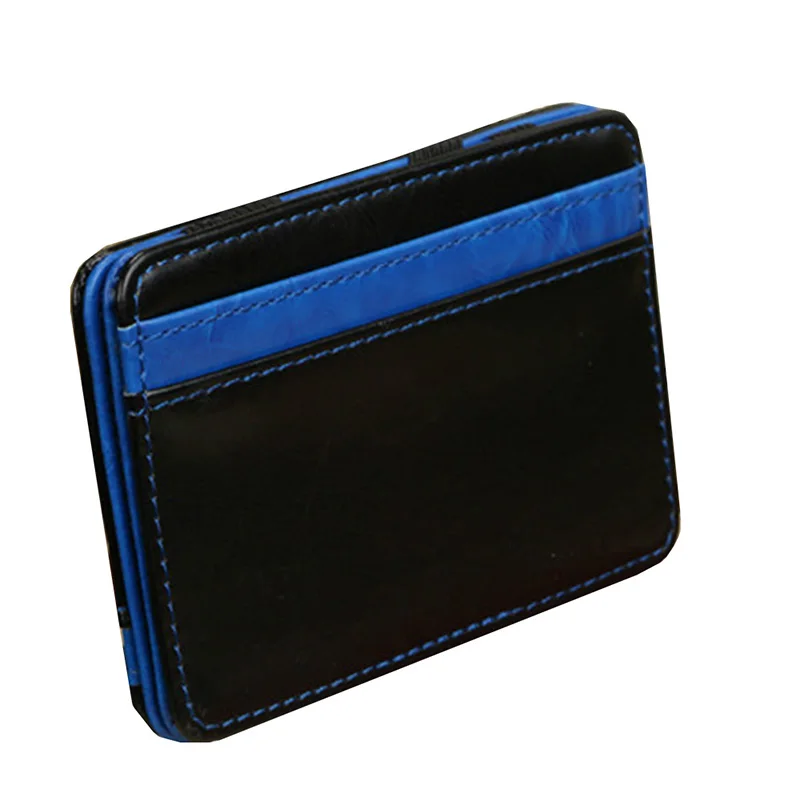 Blue KUDIAN BEAR, минималистичный мужской кошелек с зажимом для денег, Rfid, тонкий органайзер для карт, кошелек, Magic i Clip carteras Minimalista-BID015, PM49 - Цвет: Blue