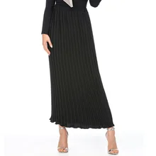 Длинная женская юбка, лето, для отпуска, в богемном стиле, высокая талия, плиссированные юбки, бизнес, работа, офис, женская мусульманская макси юбка, Jupe