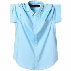 CARFANTE Летняя мужская рубашка модные повседневные с коротким рукавом тонкие большие размеры camisas рубашки M2271 L-7XL