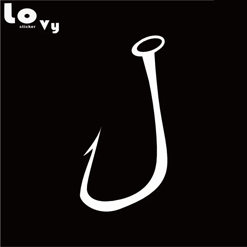 Creative Fishing Hook Wall Sticker Simple Shape Decorative Vinyl Wall Decal Home Decor Creative Fishing Hook Wall Sticker Simple Shape Decorative Vinyl Wall Decal Home Decor