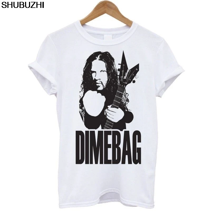 

MAGLIA MAGLIETTA T-SHIRT UOMO MUSICA DIMEBAG PANTERA ROCK METAL BIANCA Normal Short Sleeve Cotton T Shirts Chinese Style sbz1166