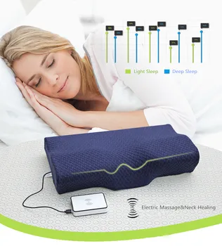 

Electric Massage Pillow Orthopedic Latex Magnetic 50*30CM Neck Pillow Slow Rebound Memory Foam Pillow Health Care Pain Release