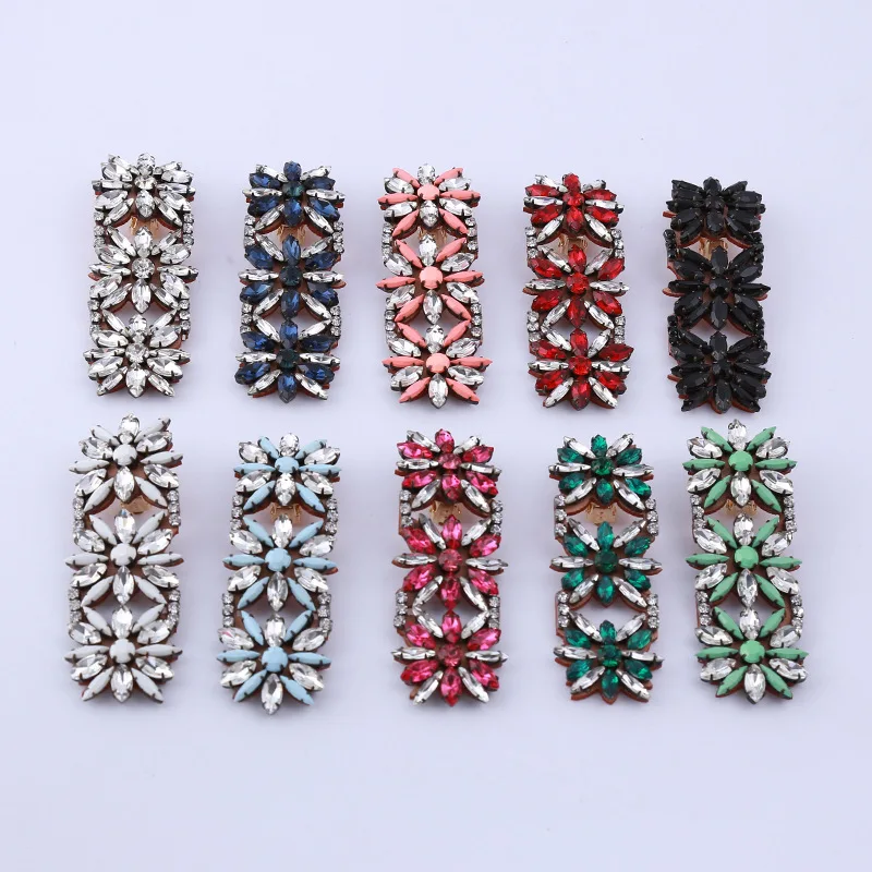 

2018 Luxury Milan style full ear clips Foreign trade popular crystal full earrings Personalized fashion earrings custom 492