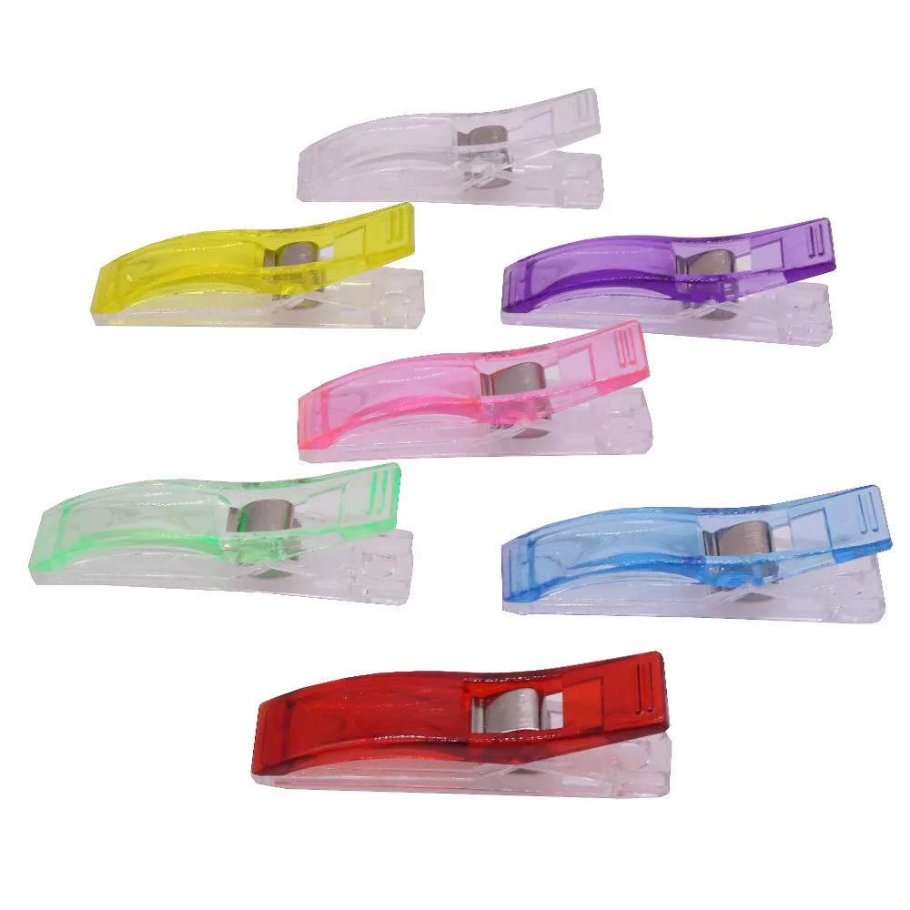 

4 pcs Household Haberdashery Handicraft Clothing Apparel Sewing Tools Plastic Clip 7 Colors Choose Multi-Function Clip