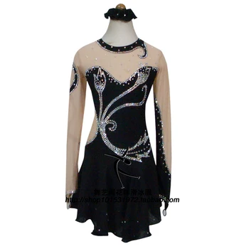 

Free shippingblackbaton twirling ice skating dance majorette outfitSD374