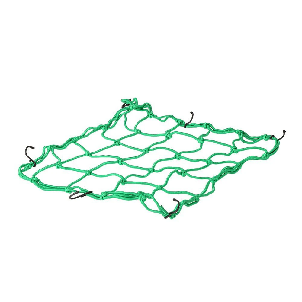 

Super Strong Stretch Heavy-duty Motorcycle Cargo Net for Motorcycle with Iron Hooks 30cm * 30cm Green