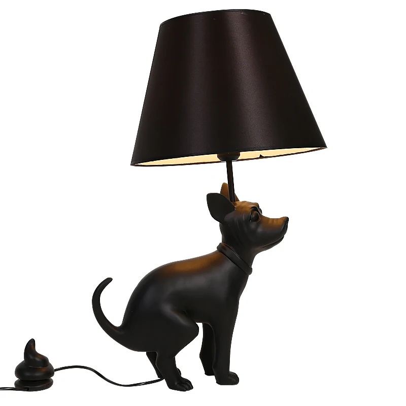 

Modern creative bin Laden dog personality decorative table lamp Nordic simple dog bedside lamp