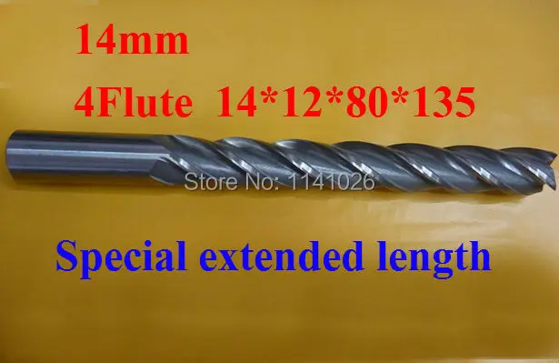 1pcs 14mm Four 4 Flute HSS &amp Special extended length Aluminium End Mill Cutter CNC Bit Milling Machinery tools Cutting | Инструменты