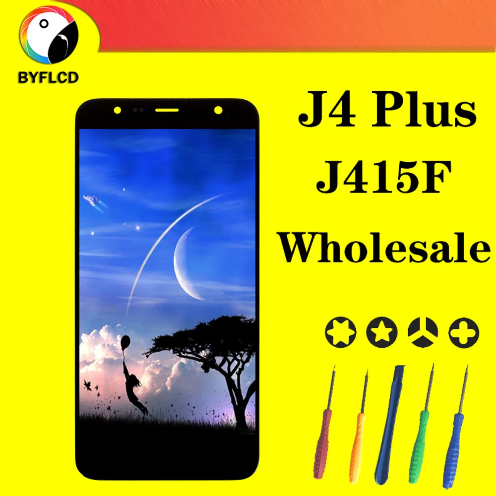 ЖК-дисплей для samsung J4 Plus дисплей J415 J415Fn Черный Дисплей для samsung J4 Plus экран J415F сборка