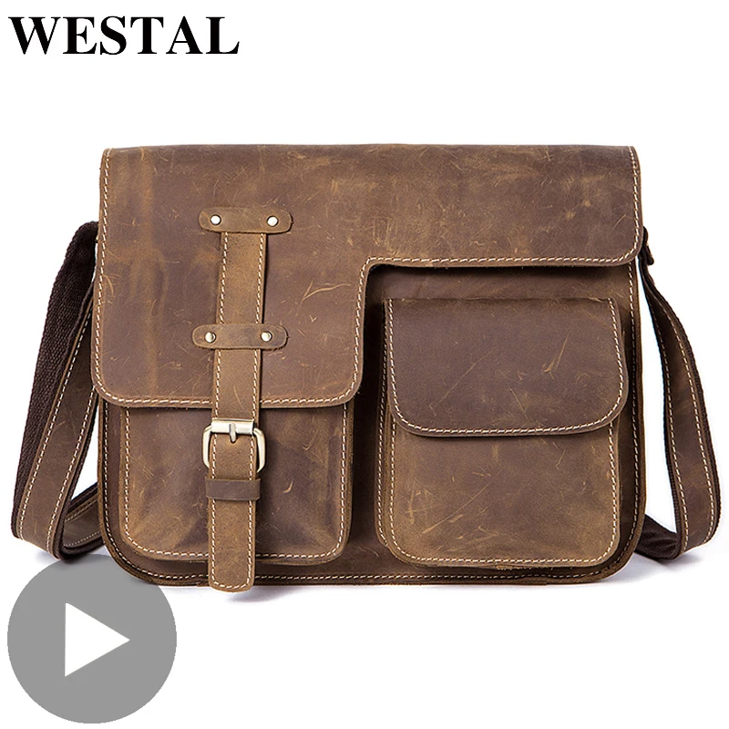 Westal Reizen Schoudertas Business Messenger Vrouwen Mannen Tas Echt Lederen Aktetas Voor Document Handtas Man Vrouw Laptop Tablet Westal Reizen Schoudertas Business Messenger Vrouwen Mannen Tas Echt Lederen Aktetas Voor Document Handtas Man Vrouw Laptop Tablet