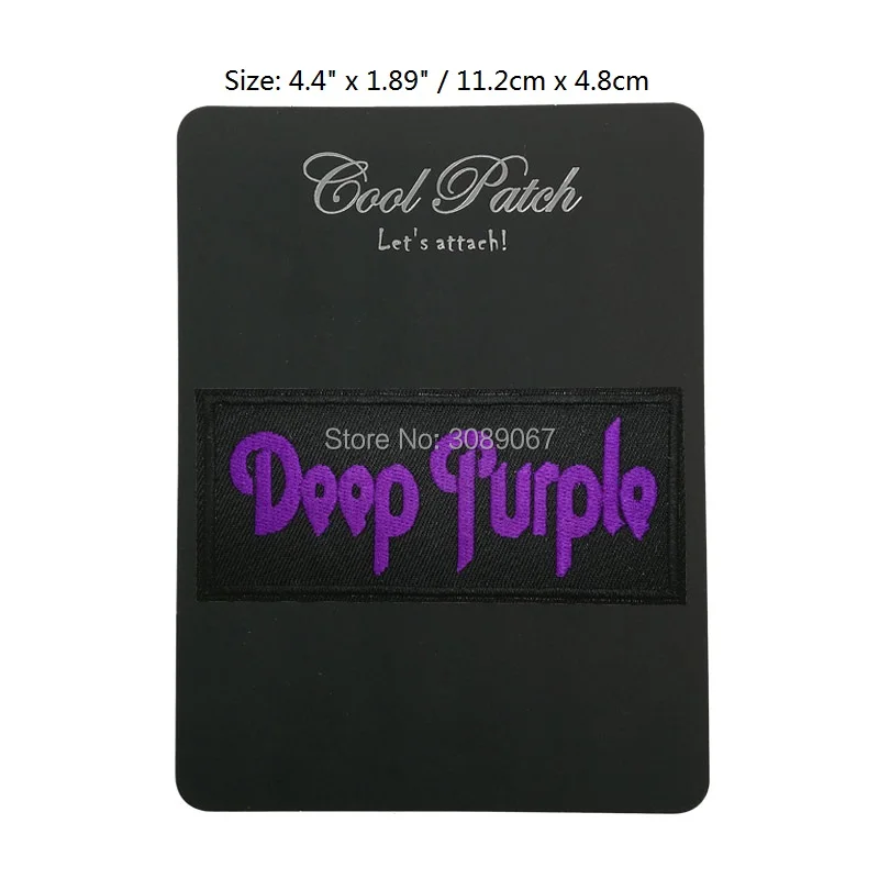 4," темно-фиолетовый вышитый патч NEO классический тяжелый рок Железо На пришить Аппликация значок wappen эмблема