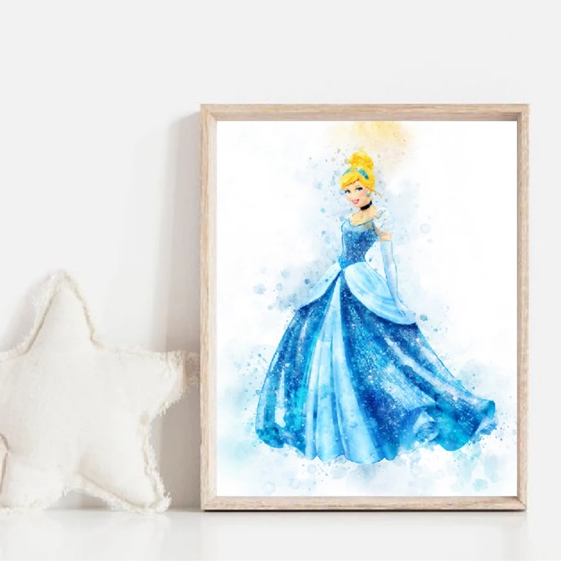 Watercolor Princess Art Prints