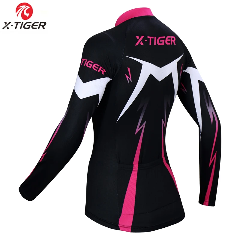 X-Tiger Woman Pro Long Sleeve Spring Pro Cycling Jerseys MTB Bike Clothing Breathable Bicycle Clothes Uniform Maillot Ciclismo cycling shirt