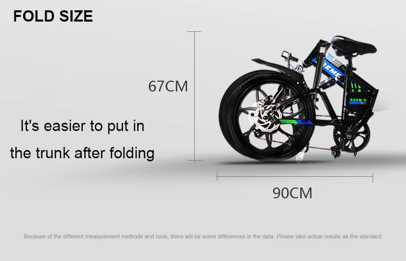 Cheap 20 inch folding electric bicycle lithium battery bicycle mini adult Hidden battery ebike men and women 500W electric bike 21