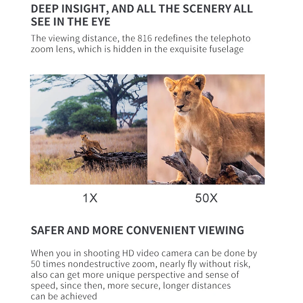 Visuo XS816 RC Drone with 50 Times Zoom WiFi FPV 4K Dual Camera Optical Flow Quadcopter Foldable Selfie Dron VS SG106 M70 Visuo XS816 RC Drone with 50 Times Zoom WiFi FPV 4K Dual Camera Optical Flow Quadcopter Foldable Selfie Dron VS SG106 M70
