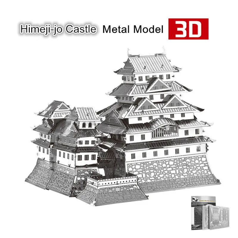 

Nanyuan 3D Metal Puzzle Japan Himeji-jo Castle 3D Laser Cut Metal Earth Jigsaws Big Kids DIY Gift Home Decoration Desk Ornament