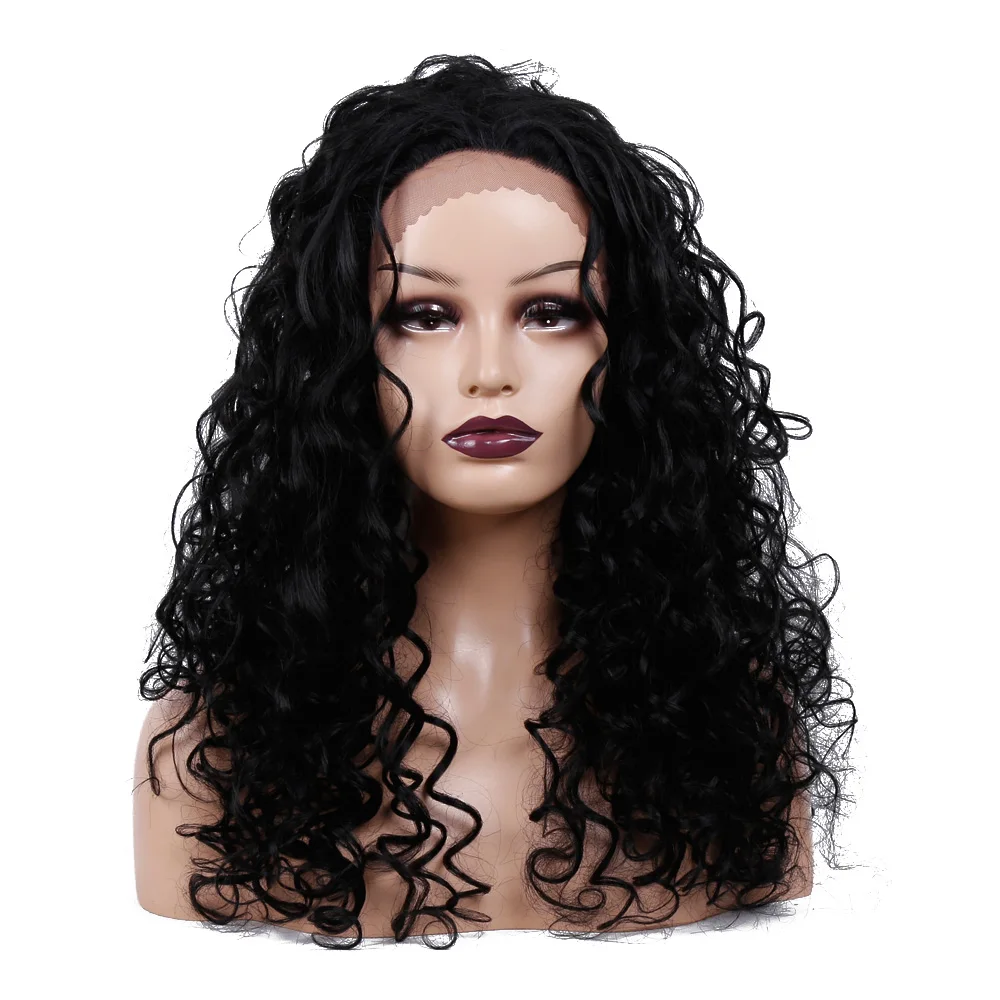 Amir Long Afro Kinky Curly Wig Synthetic Hair Lace Front Wigs For Women