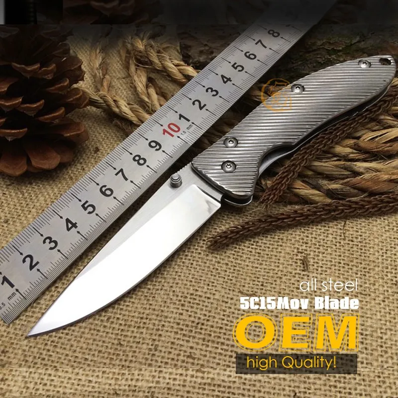 Newest High Quality Folding Knife,5C15Mov Blade Mirror Polish Survival Camping Knife,Gift Pocket