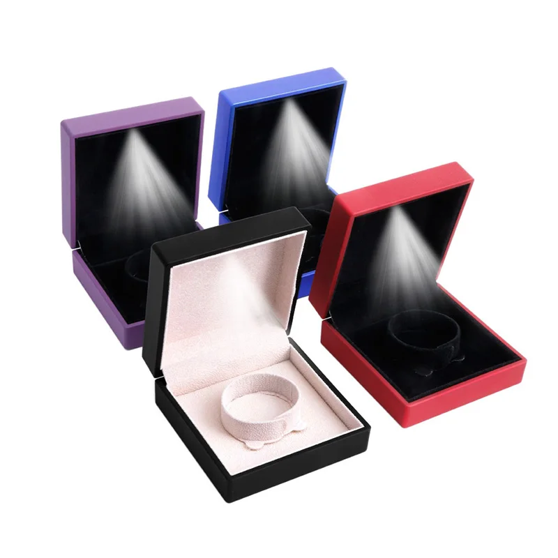 JAVRICK Premuim светодиодный светильник обручальный браслет коробка ювелирных изделий Свадебный Подарочная коробка чехол дисплей ювелирных изделий