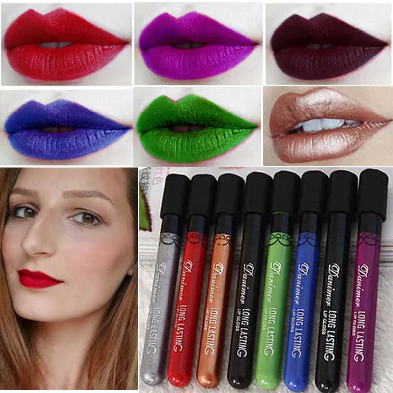 Vampire Makeup Liquid Matte Lipstick Waterproof Sexy Black Lip Color