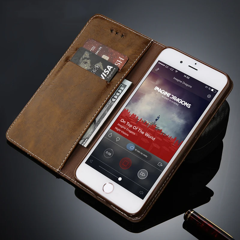 Кожаный чехол для телефона Tikitaka для iPhone7 Plus 5 5S SE 6 6s Plus X чехол с отделениями для карт мягкий чехол для iPhone8 XR XS MAX