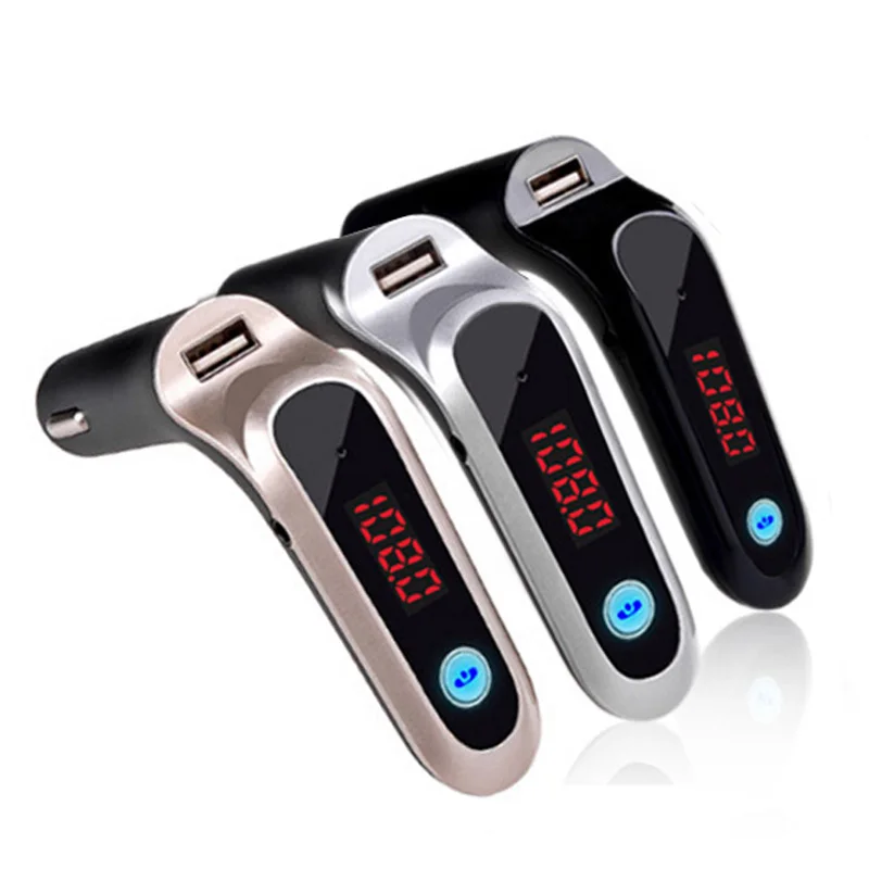 New S7 Car FM Transmitter HandsFree Wireless Bluetooth Modulator Car Kit MP3 Audio Player USB car Charger with LCD Display audio-player : image New S7 Car FM Transmitter HandsFree Wireless Bluetooth Modulator Car Kit MP3 Audio Player USB car Charger with LCD Display audio-player