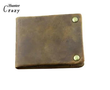 

Hot! Retro Brown Leather Mens Wallet Tow Sanp Hasp Style