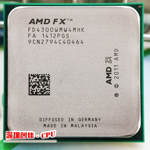 شحن مجاني AMD FX 4300 AM3 + 3.8 جيجا هرتز 8 ميجابايت معالج وحدة المعالجة المركزية FX المسلسل شحن مجاني scrattered قطع FX-4300 fx4300