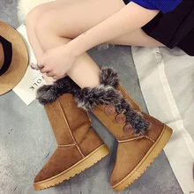 FEVRAL/новейшая модель; модные ботинки с эластичными носками; женские растягивающиеся зимние теплые пикантные ботинки с круглым носком; женские повседневные ботинки