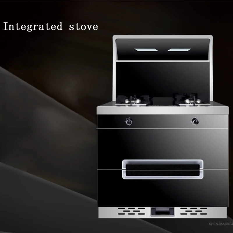 Stainless steel cooktop gas stove+ Smoke lampblack machine Multi