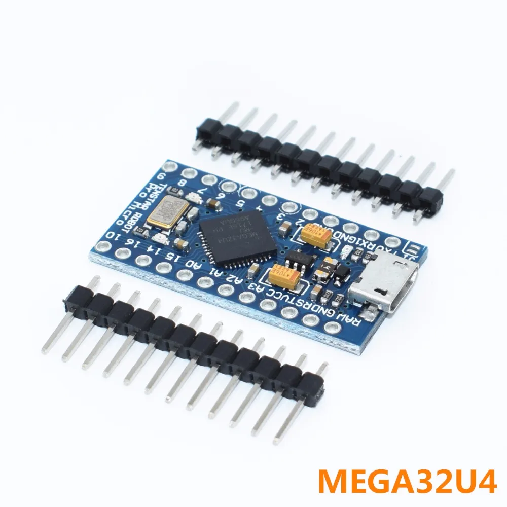 

100pcs Pro Micro With the bootloader ATmega32U4 5V/16MHz Module with 2 row pin header mini leonardo for arduino