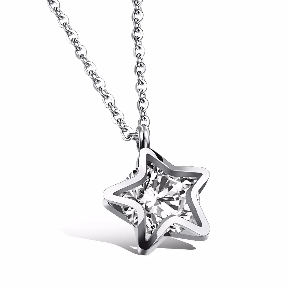Female Fashion Jewelry Women Mini Lucky Star Girls Pendant Necklace AAA
